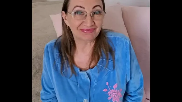 Horny busty granny MariaOld seduce step grandson, do blowjob and tittyfuck